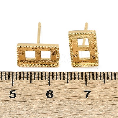 Brass Stud Earring Findings KK-F891-11G-1