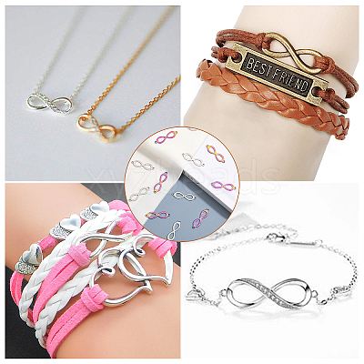 32Pcs 2 Colors 201 Stainless Steel Connector Charms FIND-CA0007-69-1