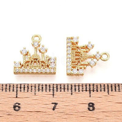 Brass Micro Pave Cubic Zirconia Charms KK-N263-85G-1