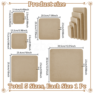 5Pcs 5 Styles MDF Wood Boards DIY-UN0007-33-1