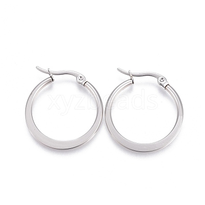 Tarnish Resistant 201 Stainless Steel Hoop Earrings EJEW-A052-27D-1