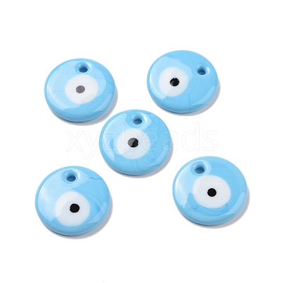 Handmade Lampwork Evil Eye Pendants LAMP-E106-02A-02-1
