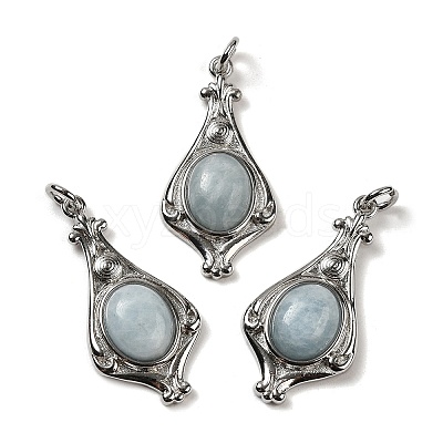 Natural Mixed Gemstone Pendants G-C096-03P-1