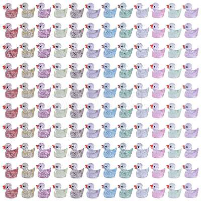 120Pcs 12 Colors Mini Resin Sequins Duck Home Display Decorations RESI-SZ0003-32-1