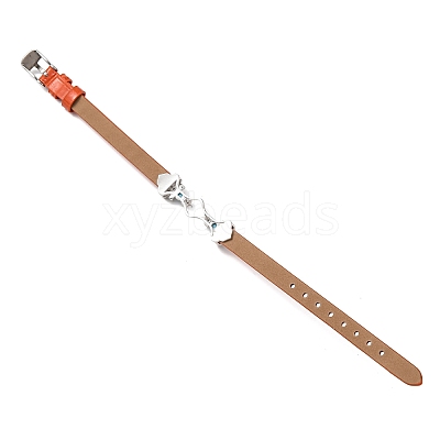 Adjustable Cowhide Bracelet Making for Beads BJEW-P394-05P-1