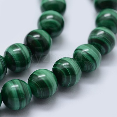 Natural Malachite Beads Strands G-F571-27AA1-6mm-1