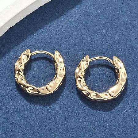 Brass Hoop Earrings EJEW-D320-23G-1