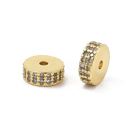 Rack Plating Brass Micro Pave Cubic Zirconia Beads KK-F879-14G-02-1