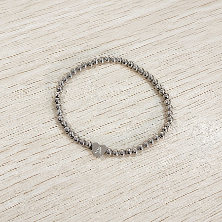 304 Stainless Steel Beads Stretch Bracelets for Women FS-WGC4F34-01-1
