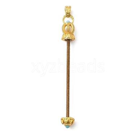 Heart Shape Brass Screw Peg Bails KK-NH0008-05AG-1