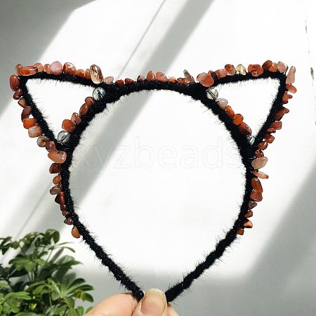 Natural Carnelian Hair Bands PW-WG9AADF-09-1