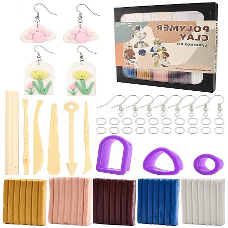 DIY Polymer Clay Dangle Earring Making Kits DIY-YWC0005-05B-1