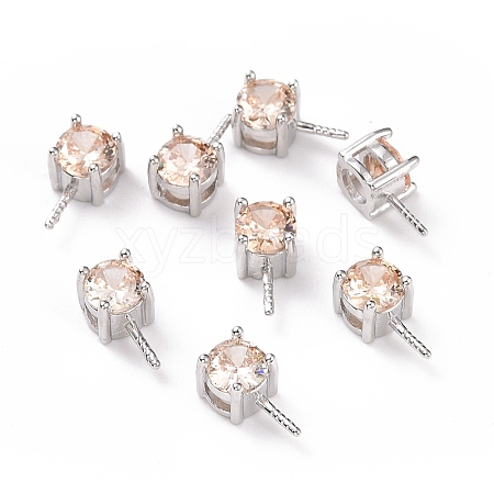 Rhodium Plated 925 Sterling Silver Peg Bails STER-D035-47P-02-1