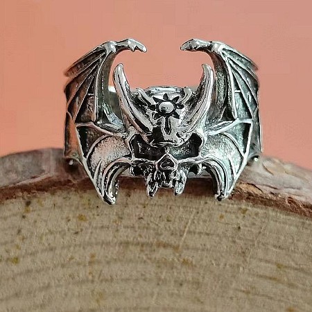 Bat Themes Alloy Adjustable Finger Rings FS-WG25ADA-04-1