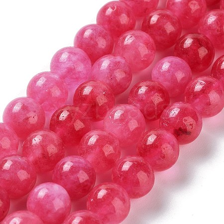 Dyed Natural Malaysia Jade Beads Strands G-G021-02B-08-1