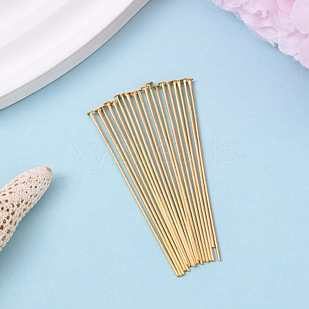 Brass Flat Head Pins KK-YW0004-02E-G-1