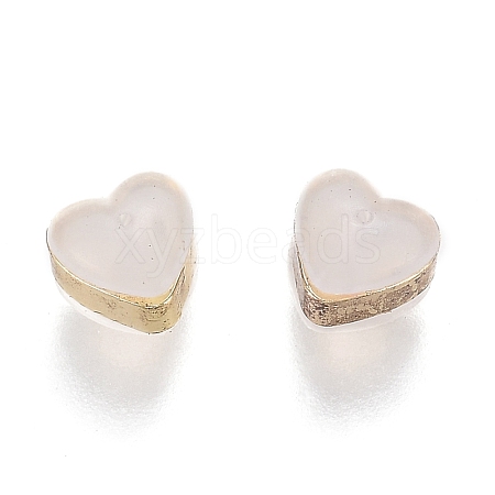 Heart Silicone Ear Nuts SIL-N003-05G-1