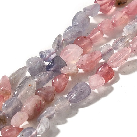 Natural Quartz & Tanzanite Stone Beads Strands G-L610-B23-02-1