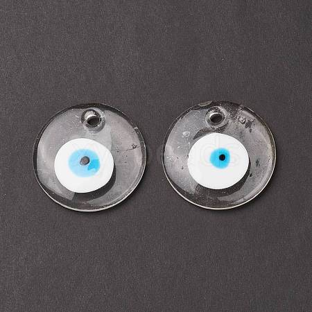 Handmade Lampwork Evil Eye Pendants LAMP-E106-02B-02-1