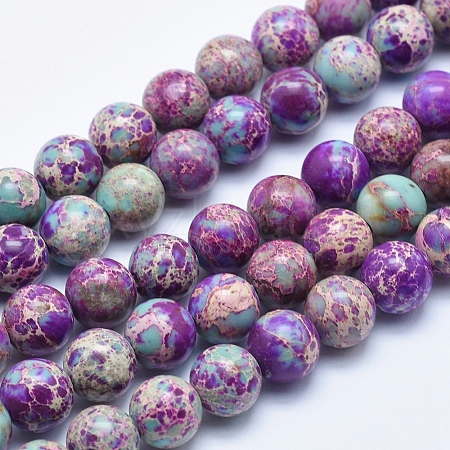 Natural Imperial Jasper Beads Strands X-G-I122-6mm-15-1