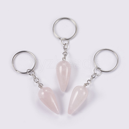 Natural Rose Quartz Keychain KEYC-P041-B014-1