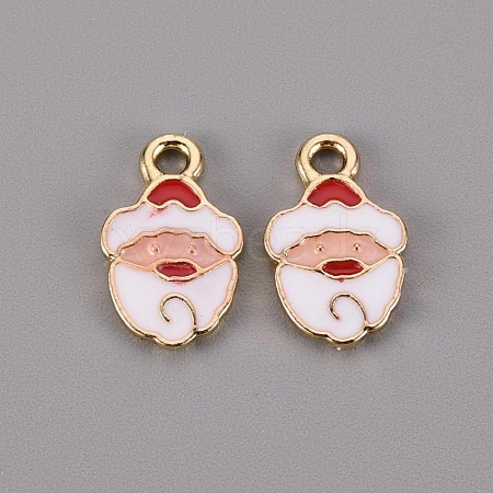 Golden Plated Alloy Enamel Pendants ENAM-T009-95-RS-1