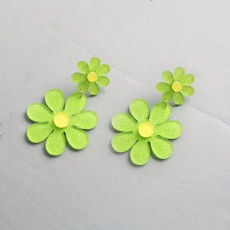 Acrylic Dangle Stud Earrings FS-WGE0E39-04-1