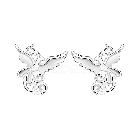 Phoenix 999 Silver Stud Earrings for Mother's Day PA8256-1