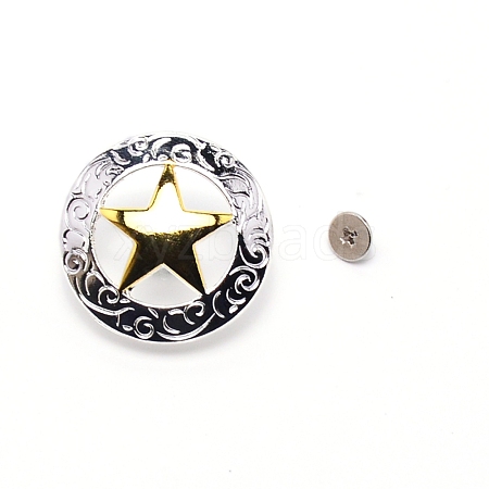 1-Hole Alloy Decorative Rivets PALLOY-WH0092-13S-1