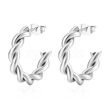 Stainless Steel Stud Earrings PW-WG26121-03-1