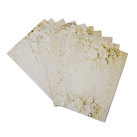 30 Sheets 10 Styles Vintage Lace Flower Scrapbook Paper Pads DIY-C081-01F-1