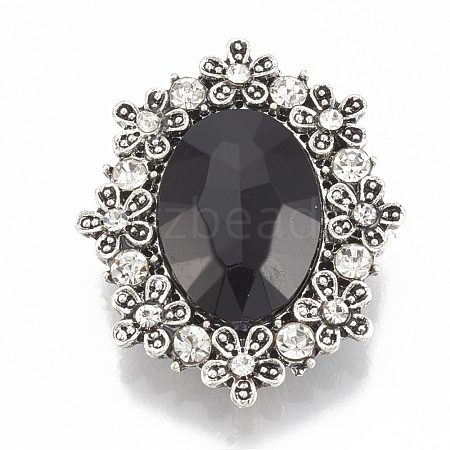 Alloy Rhinestone Flat Back Cabochons RB-S048-17A-1