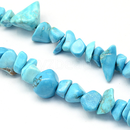 Dyed Synthetic Turquoise Stone Bead Strands X-G-R192-B24-1