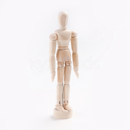 Unfinished Blank Wooden Puppet DIY-WH0163-92B-1