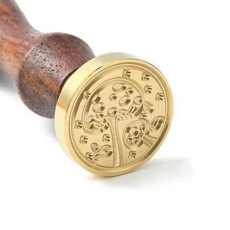 DIY Wood Wax Seal Stamp AJEW-WH0131-253-1