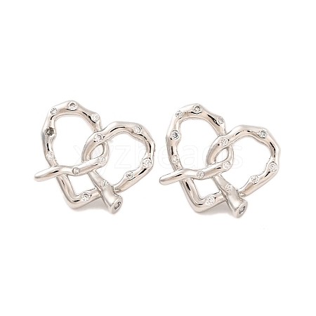 Brass Stud Earrings for Women EJEW-U015-22P-02-1