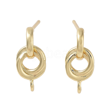 Brass Studs Earringss Finding KK-K364-10G-1