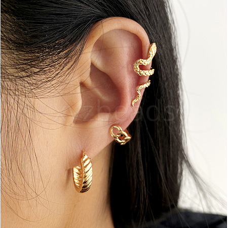 3 Pcs Alloy Cuff Earring Kits for Women WG0D93E-27-1