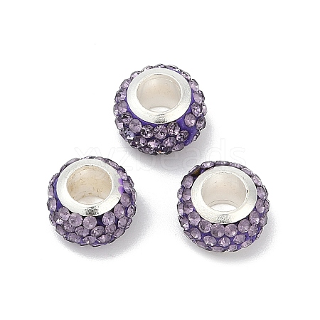 Alloy Rhinestone Clay Pave Beads ALRI-D300-03S-02-1