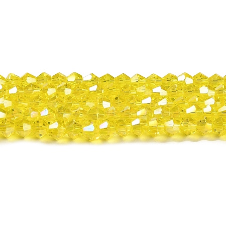 Transparent Electroplate Glass Beads Strands GLAA-F029-2mm-A21-1