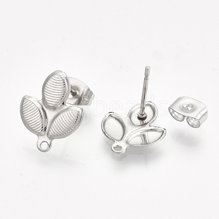 Non-Tarnish 304 Stainless Steel Stud Earring Findings STAS-S079-68B-1