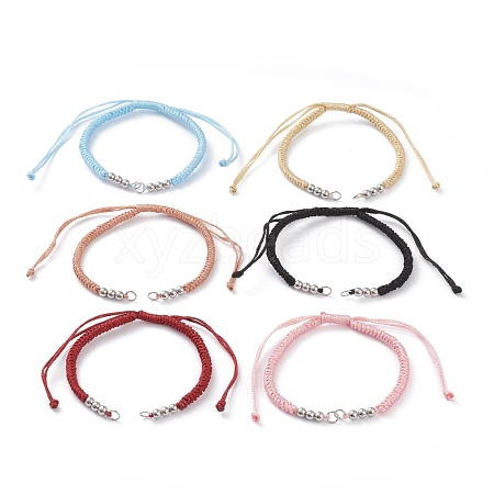 Adjustable Braided Polyester Cord Bracelet Making AJEW-JB00849-1