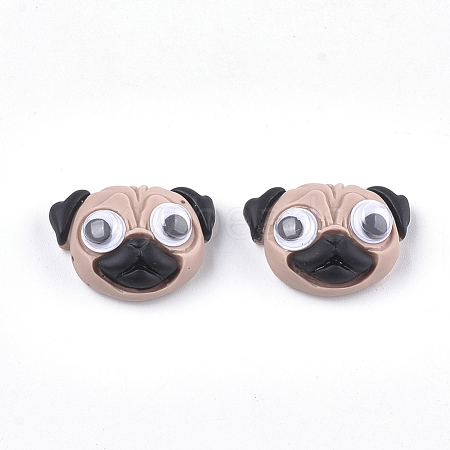 Resin Puppy Cabochons CRES-S363-28-1