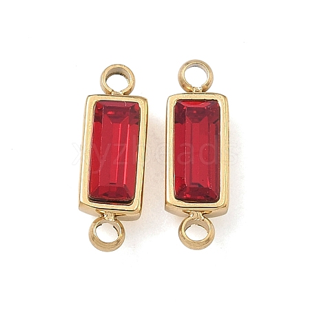 Birthstone 304 Stainless Steel Rhinestone Connector Charms STAS-L022-576G-07-1