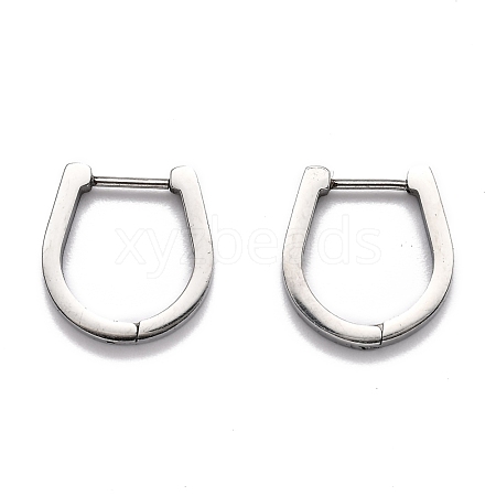 304 Stainless Steel Huggie Hoop Earrings STAS-H156-14B-P-1