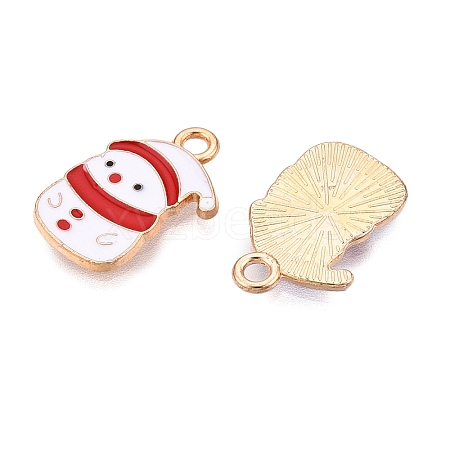 Christmas Theme Alloy Enamel Pendants ENAM-T020-10W-1