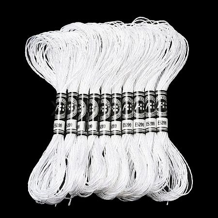 10 Skeins 12-Ply Metallic Polyester Embroidery Floss OCOR-Q057-A19-1