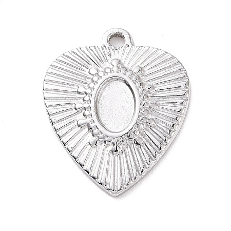 Non-Tarnish 304 Stainless Steel Pendant Cabochon Settings STAS-G287-11P-1