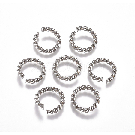 Tarnish Resistant 304 Stainless Steel Twisted Jump Rings STAS-G225-12P-01-1