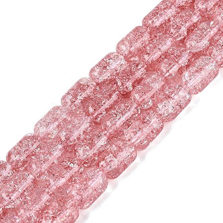 Transparent Crackle Glass Beads Strands GLAA-NH0001-04-A06-1